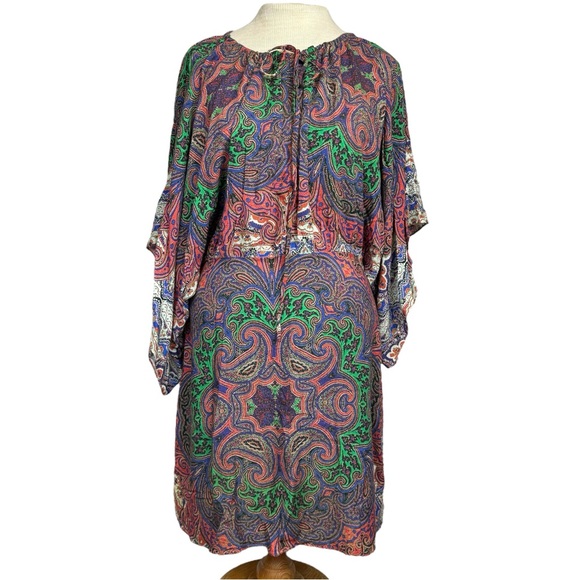 FARM Rio Dresses & Skirts - Farm Rio V-Neck Caftan Dress in Multicolor Paisley Print Size Medium